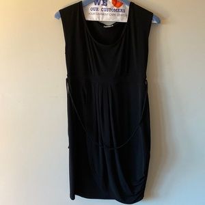Motherhood Maternity short black dress with belt - S